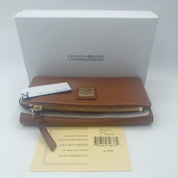 Dooney & Bourke Handbags - NWT Dooney & Bourke Large Leather Foldover Wallet